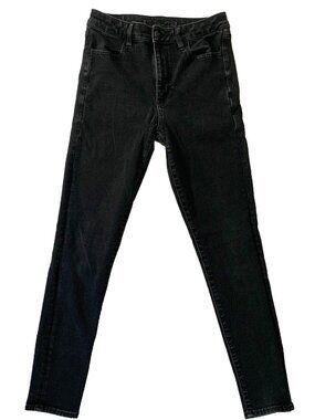 VTG Y2K American Eagle 360 Next Level Stretch Black Skinny Jeans Women's 8